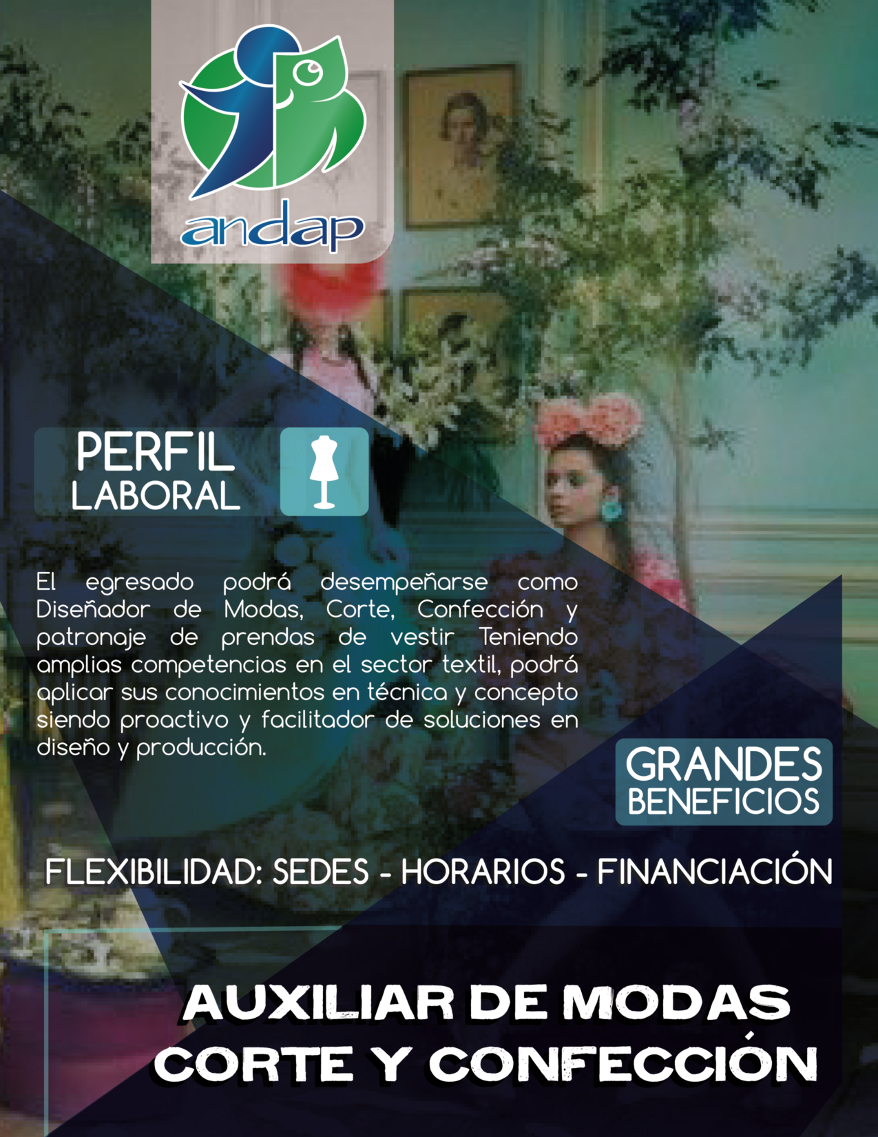Auxiliar de Modas Corte y Confesion Bogotá ANDAP