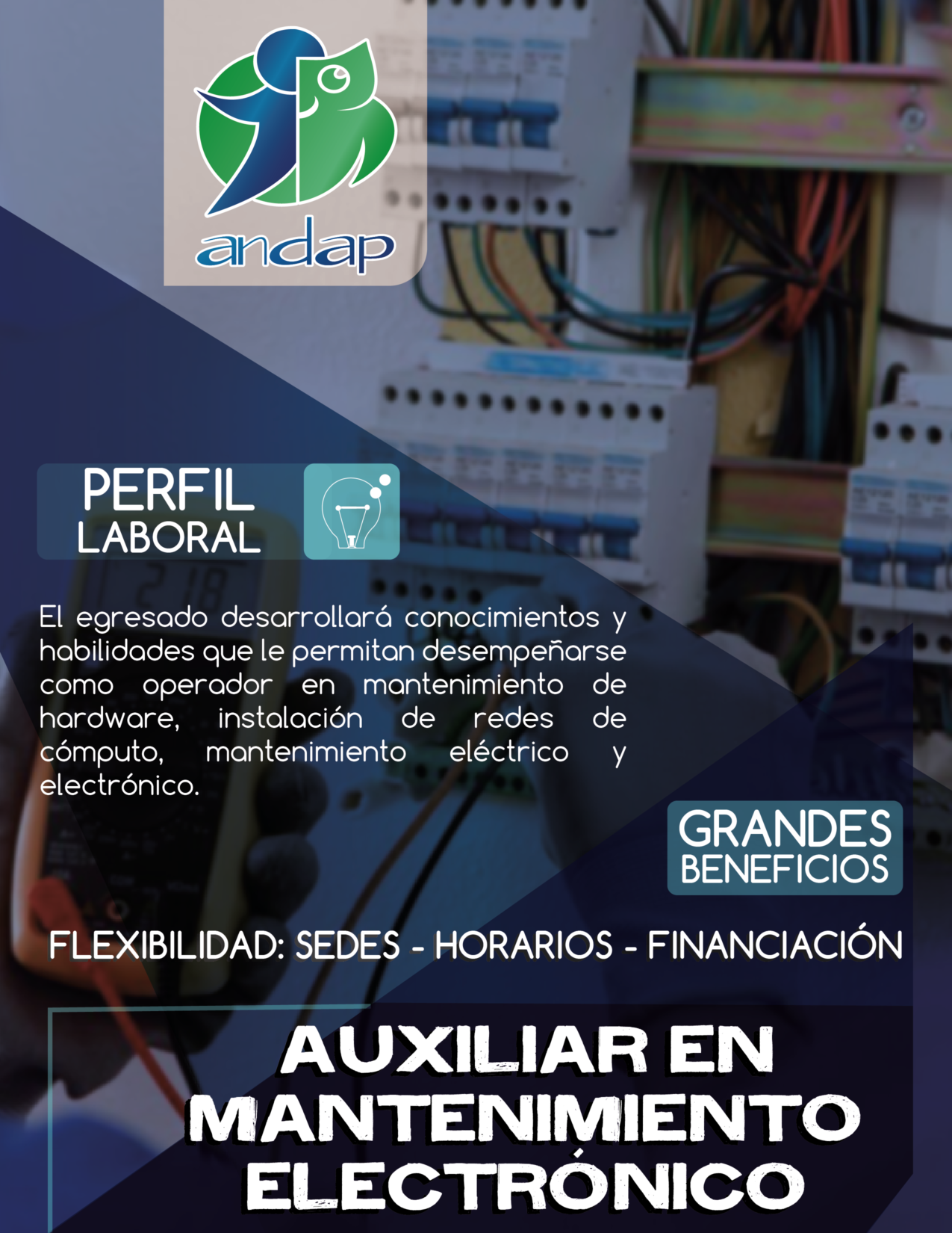 Auxiliar en Mantenimiento Electrónico y Eléctrico Bogotá ANDAP